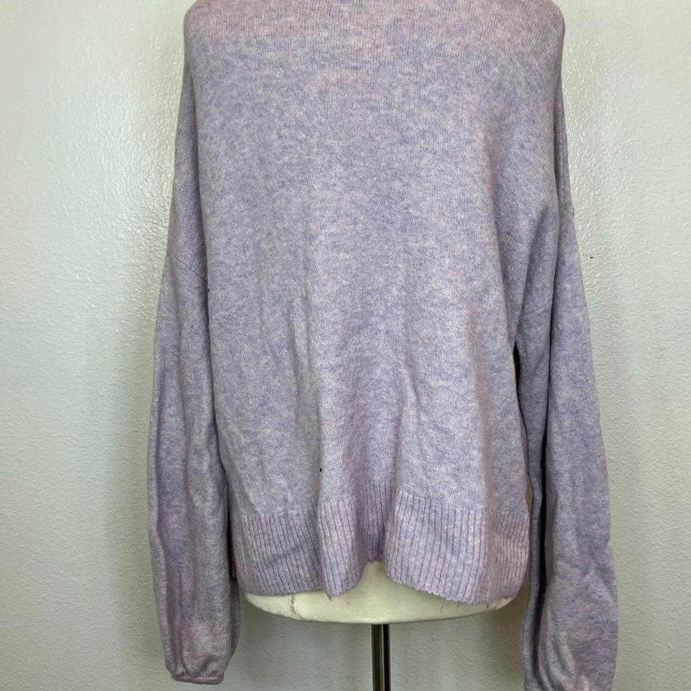 Madewell Payton Pullover Sweater in Coziest Yarn Heather‎ Lilac Size XL